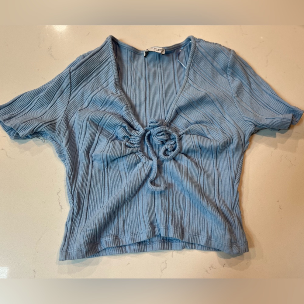 Zara blue crop top size large